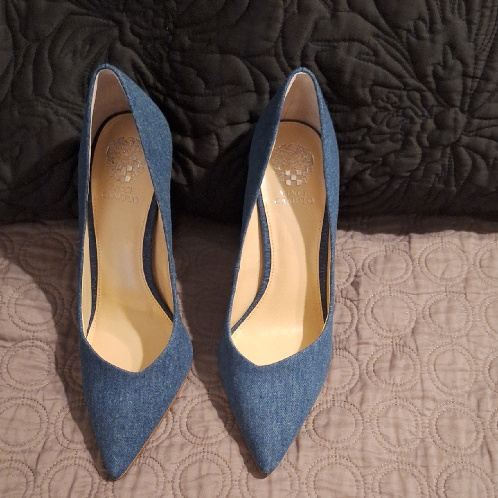 Vince Camuto Blue Denim Heels